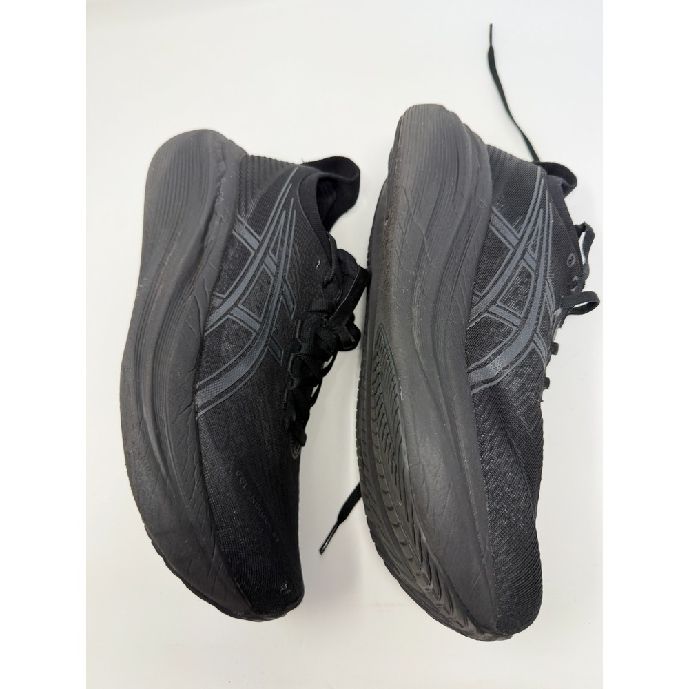 ASICS Gel Nimbus 27 Black Graphite Grey Men's 8.5 - Picture 2 of 8
